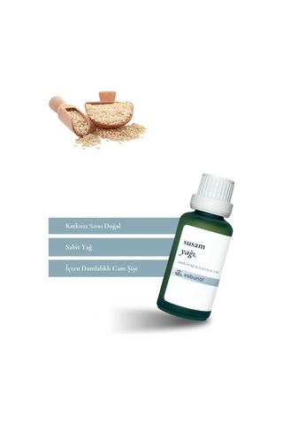 Sabunal Susam Yağı 30 ML - Cilt ve Saç Bakımına Uygun Doğal Yağ
