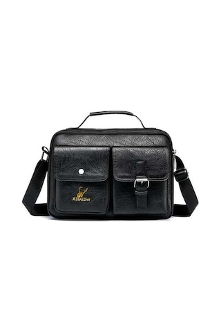 Novahub Weixier 9558 Erkek Omuz Çantası Retro Tasarım Black Kahverengi Kahverengi