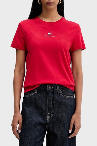 Tommy Jeans T Shirt Kadın T Shirt Dw0dw22789 Xk9 Kırmızı Kirmizi