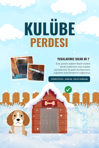 Buycobox Köpek Kulübesi Kapı Perdesi Small