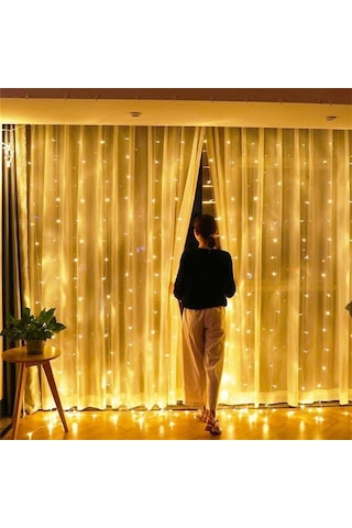 Perde Led 10 Sarkıtlı Usb Li 2 Metre Kumandalı 8 Modlu 2 Mt X 2