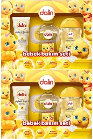 Dalin Bebek Bakım Seti 4 Parça Kutulu Yenidoğan Seti