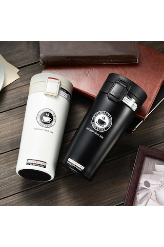 Siyah Premium Seyahat Kahve Kupa Paslanmaz Çelik Termos Bardak Bardak Termos Termos Bardak Su Şişesi