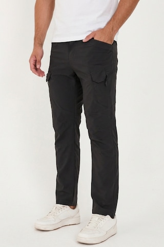 Onz Scoutland Büyük Beden Battal Boy Erkek Siyah Su Geçirmez Kışlık Outdoor Softshell Pantolon Antrasit - Siyah