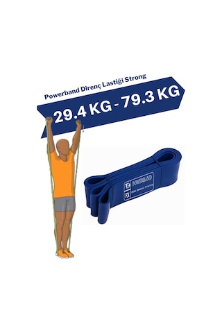 Powerband Direnç Lastiği ve Egzersiz Bandı Lacivert Strong