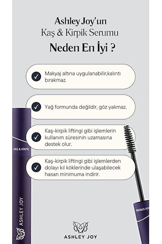 Ashley Joy Besleyici Ve Dökülme Karşıtı Kaş Kirpik Bakım Serumu 6 ML