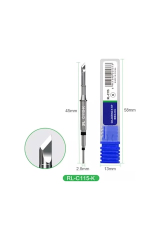 Relife Rl-c115-k Balta Tip Entegre Havya Ucu T115 Profesyonel Nano Lehimleme Kartuş Ucu