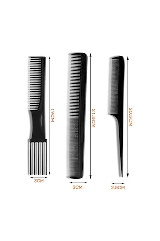 Şekillendirme, Saç Açma Ve Profesyonel Saç Kesimi İçin 10 Parçalı Saç Tarak Seti Tüm Saç Tipleri İçin Çok Amaçlı Tarak Seti