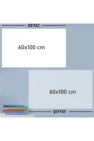 Ders Çalışma Yazı Tahtası Manyetik Duvar Stickerı 100x60 Cm Çok Renkli