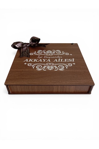 Kişiye Ve Kuruma Özel Ahşap Kutulu Bayram Çikolatası
