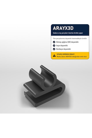 Arayx3d Peugeot 3008 5008 Citroen C5 Aircross Ds7 Uyumlu Ön Silecek Kolu Hortum Klipsi 4 Adet Siyah
