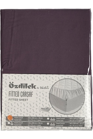 Özdilek Fitted Lastikli Tek Kişilik Çarşaf Seti 100x200 -mürdüm