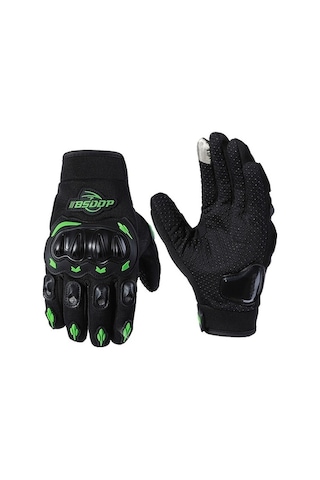 Yingfu Bsddp Rh-a0107 Motosiklet Eldiveni, Yeşil, Dört Mevsimli, Nefes Alıcı, Çarpma Önleyici Eldiven, Dokunmatik Ekran Uyu