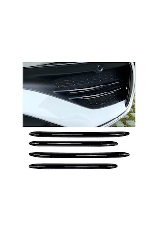 Wezone Mercedes-benz C-class W206 C200 Ön Sis Farı Kapak Dekoratif Siyah Abs Kaplama