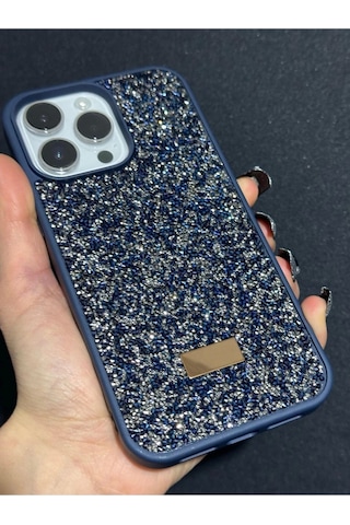 Apple Uyumlu iPhone 14 Pro Max Sw İnce Taşlı Elmas Işıltılı Telefon Kılıfı