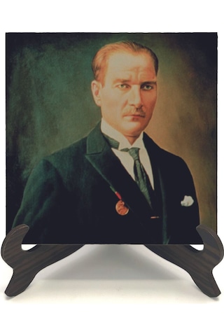 Mustafa Kemal Atatürk Baskılı Mdf Masaüstlük 10x10 720