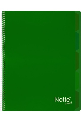 Notte Trend Plastik Kapak A4 40 Yaprak Çizgili Spiralli Defter