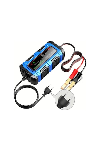 Boatshop1 Mavi 12v 2a Tam Otomatik 3 Adımlı Akıllı Tamir Şarj Cihazı Motosiklet Araba Pilleri İçin Agm Gel Sla Koruma