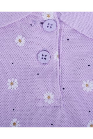 Bebelop Papatya Desenli Polo Yaka T-shirt 001