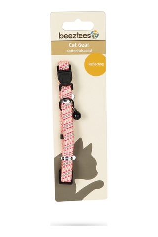Beeztees Kedi Boyun Tasması, Zilli, Pembe, 24,5-33cm