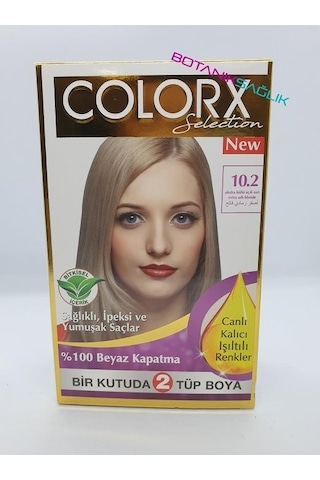 Colorx Bitkisel Saç Boyası Set - 10.2 Ekstra Küllü Açık Sarı