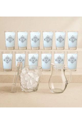 Bk Gift Kişiye Özel 15 Parça Paşabahçe Rakı Bardağı Ve Buz Kovası Seti-1, Erkeğe Hediye, Babaya Hediye, Babalar Günü Hediyesi Kobitmeyencom34159 Bk G