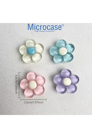 Microcase 3d Çiçek Tasarımlı 3m Yapıştırmalı El Parmak Tutucu Cep Telefonu Tutacağı Popsocket - Al5246 Sarı
