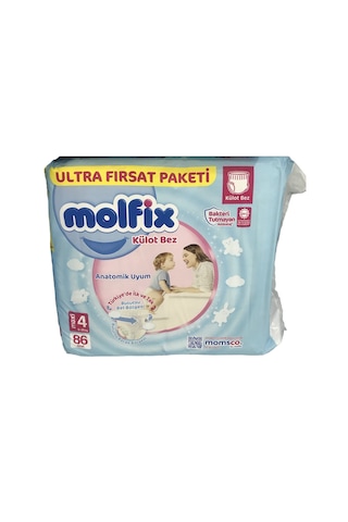 Molfix Külot Bebek Bezi 4 Beden Maxi 86'lı Ultra Fırsat Paketi
