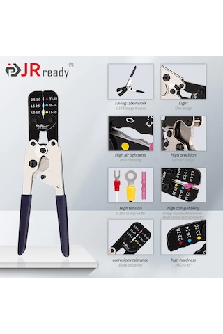 Jrready Act-ad10 Yalıtımlı Cırcırlı Terminal Sıkma Pensesi