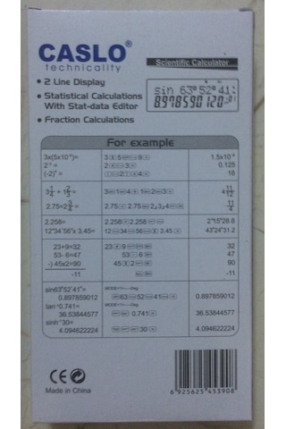 Caslo CS-82MS-B 240 Bilimsel Fonksiyonlu 12 Hane Hesap Makinesi