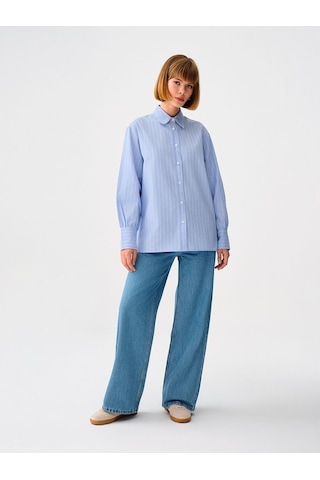 LOFT Loose Fit Kadın Gömlek U.kol Lf2037096 Q1.v1 Açık Mavi