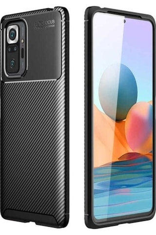 Xiaomi Redmi Note 10 Pro Kılıf Zore Negro Silikon Kapak Siyah