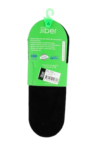 Jiber Erkek Bambu Likralı Babet Çorap 7000 - 12 Adet Siyah