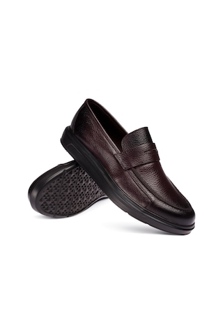 Deery Hakiki Deri Bordo Comfort Günlük Erkek Ayakkabı Bordo