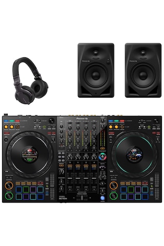 Pioneer Dj Ddj-flx10 Dj Controller + Dm-50d Monitör Hoparlör + Hdj-cue1 Dj Kulaklık - Ultra Profesyonel Dj Seti