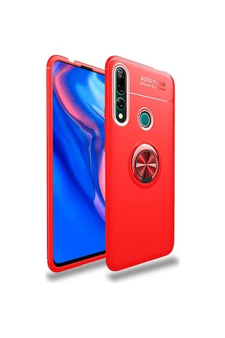 Huawei Y9 Prime 2019 Kilif Yüzüklü Tam Korumali Silikon Kapak 418885552