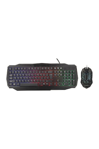 Everest KMX-86 Olivine Siyah Usb US Layout Standart Klavye+Mouse