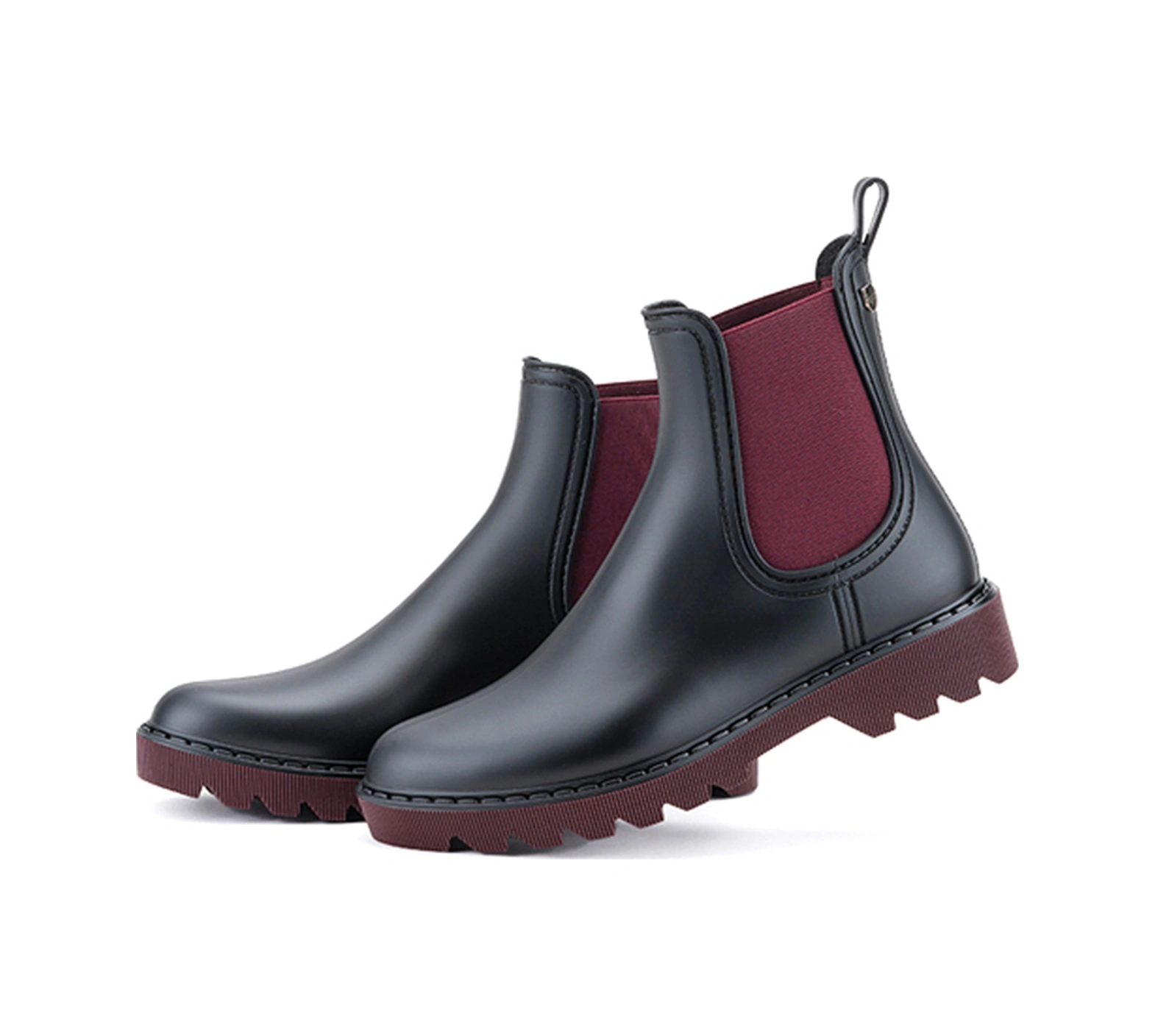 Igor Chloe Bıcolor Siyah Kadın Yağmur Botu Siyah-bordo