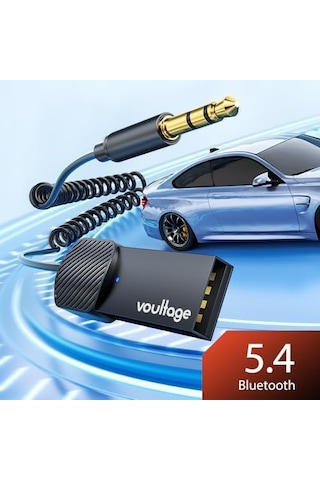 Bluetooh 5.4 Aux Jak Kablosuz Araç Ses Dönüştürücü Kiti