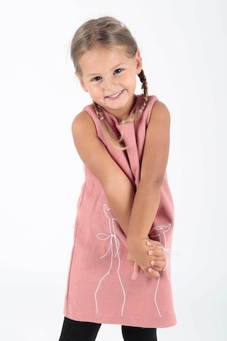 Ahenk Kids Kız Zürafa Baskılı Elbise Ak520567 Gül Kurusu Gülkurusu