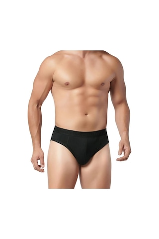 6 Adet Gümüş Erkek Modal Elastan Kemerli Slip Külot 7008 Siyah