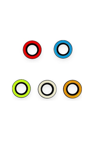 Mey İthalat Apple Uyumlu iPhone 12 Pro Neon Fosforlu Kamera Lens - Mavi