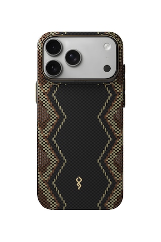Apple iPhone Uyumlu 18 Pro Max Kılıf M-safe Şarj Özellikli Raptic Aramid Skin Scepter Serisi Karbon Kapak Siyah