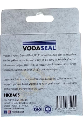 Vodaseal Halı Kilim Paspas Kayma Önleyici Bant - 40 Mm X 3 Mt.