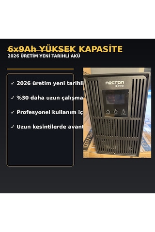 Elektrik Kesilince Pc Kapanmaz Ups 3kva Online 6x9ah %30 Uzun Süre