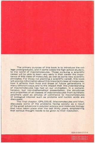 An İntroduction To Macromolecules - Leo Mandelkern