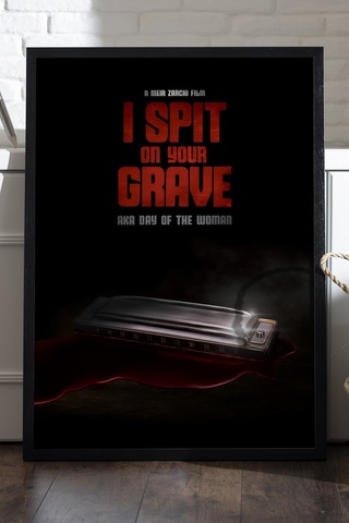 Mezarına Tüküreceğim Siyah Ahşap Çerçeveli Poster, Film Duvar Tablosu