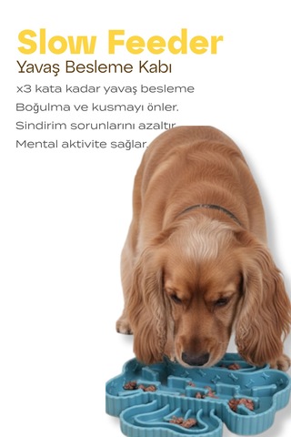 Slow Feeder Köpekler İçin Yavaş Besleme Mama Kabı