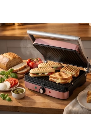 Conti Cg-224 050101702 2000 W Tost Ve Izgara Makinesi Rose Gold