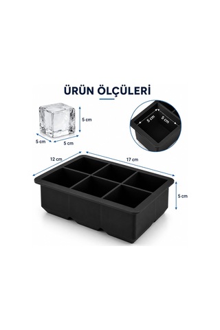Kare Buz Kalıbı Çok Amaçlı Buz Küpü Kalıbı Kare Buz Küpü Kasesi 6 Bölmeli Kolay Serbest Bırakma Kahve Ev Yapımı Dondurucu İçin Buz Kalıpları 4 Adet Çok Renkli